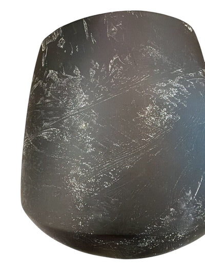 Lightweight Black Marbled Resin Planter