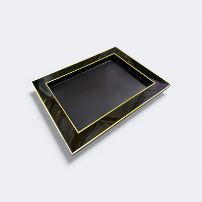 Black Lacquered Bar or Vanity Tray