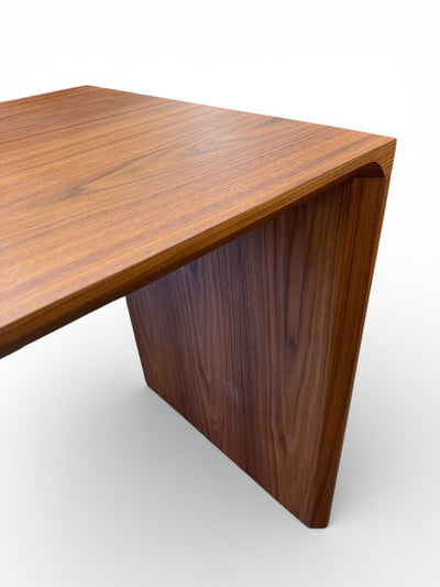 Contemporary Walnut Writing Desk with Marble Base