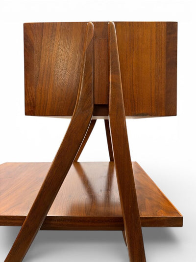 Drexel Kipp Stewart Pair of Mid Century Walnut Declaration Nightstands (Set of 2)