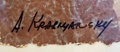 Harp Dream - Framed Limited Edition Serigraph by Ukrainian-American Artist Anatole Krasnyansky