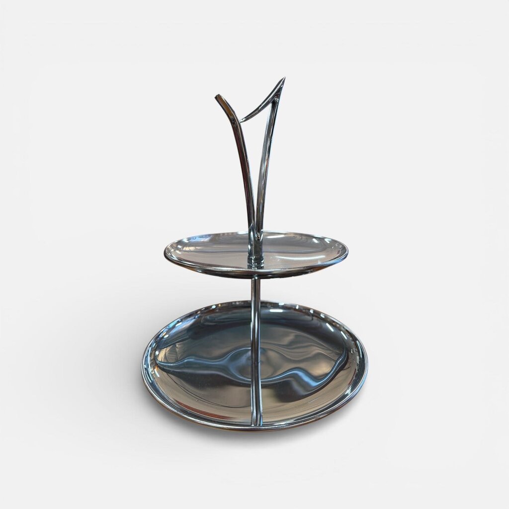 Mid Century "Kromex" 2-Tiered Serving Tray