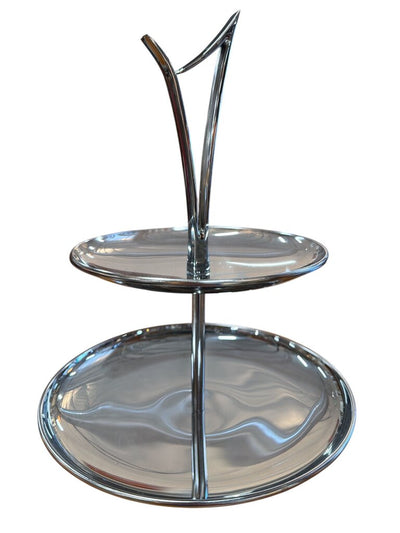 Mid Century "Kromex" 2-Tiered Serving Tray