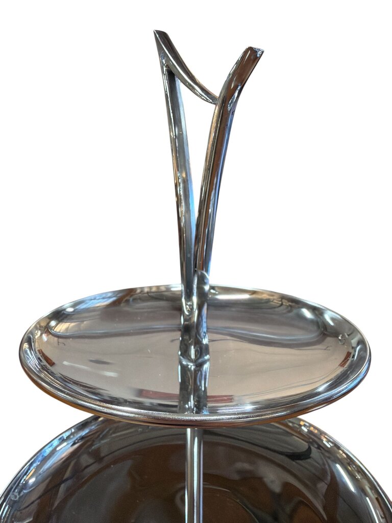 Mid Century "Kromex" 2-Tiered Serving Tray