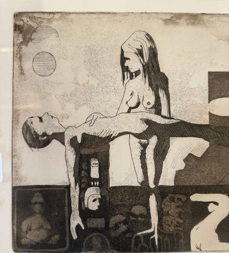 Mid Century 1960's Man the Searcher an the Priest by "Don M.Carrd "