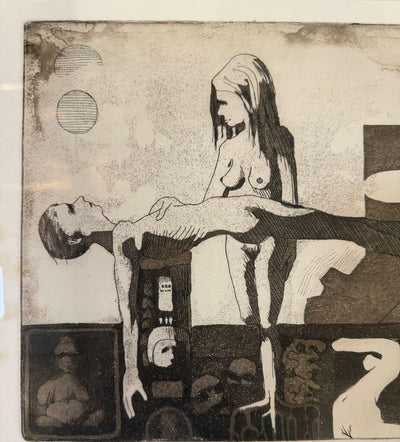 Mid Century 1960's Man the Searcher an the Priest by "Don M.Carrd "