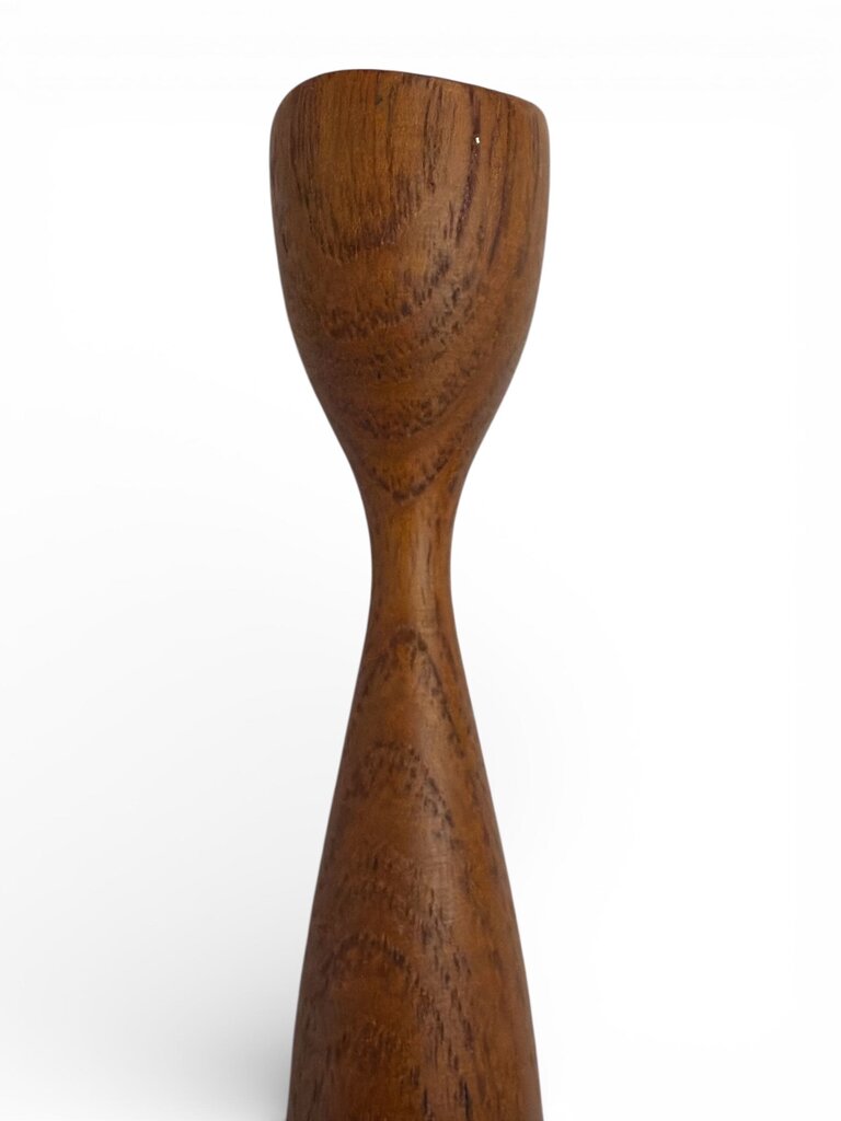 Solid Teak Danish Modern Candlesticks (Set of 4)