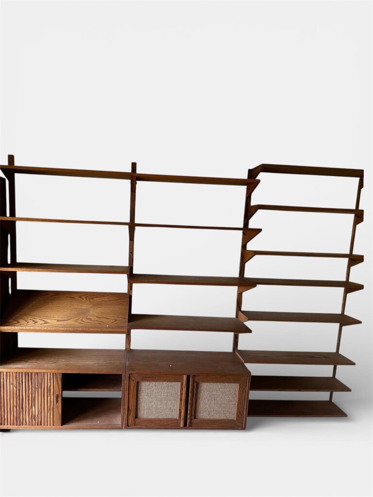 Mid Century Large Danish Oak Modern Wall Unit