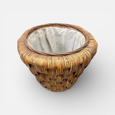 Medium Woven Rattan Planter w/ Cloth Liner