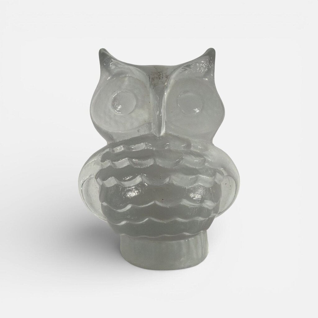 Viking Glass Mid Century Owl