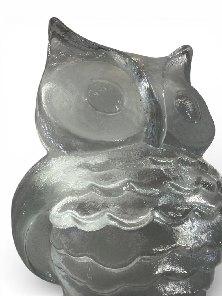 Viking Glass Mid Century Owl