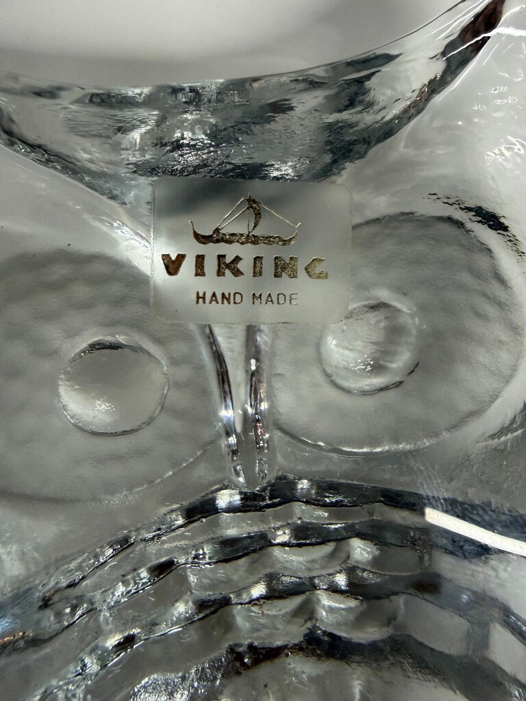 Viking Glass Mid Century Owl