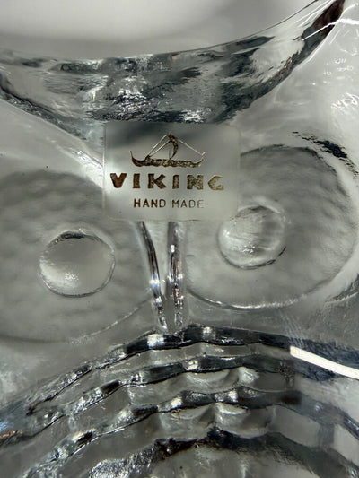 Viking Glass Mid Century Owl