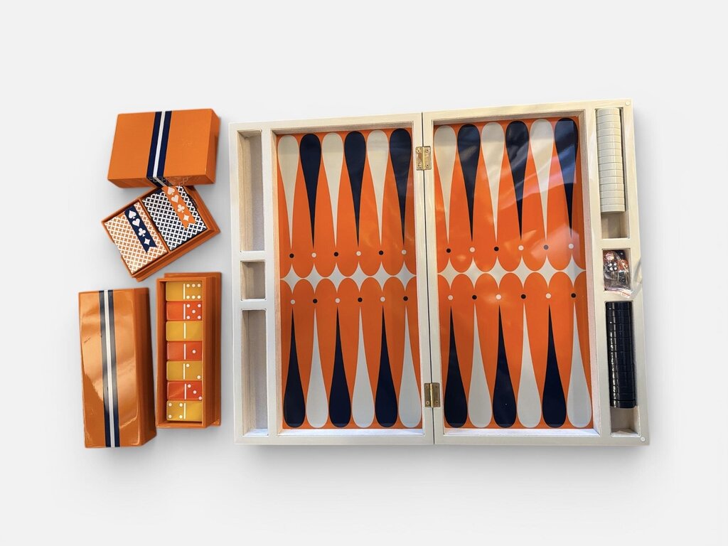 Jonathan Adler Backgamman, Card and Domino Set