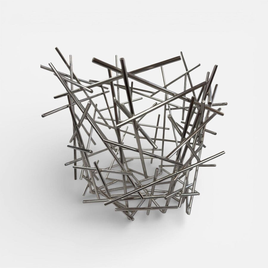 Alessi Blow Up Fruit or Citrus Basket in Chrome