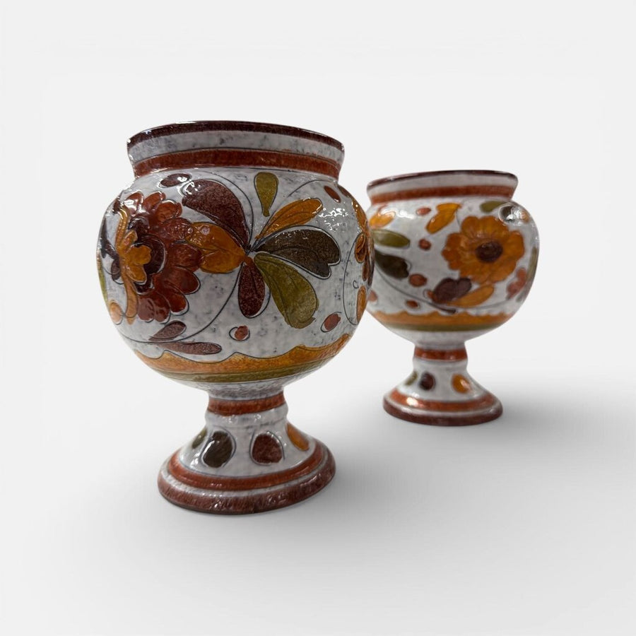 PAIR Mid Century Italian Ceramic Urns (Set of 2)