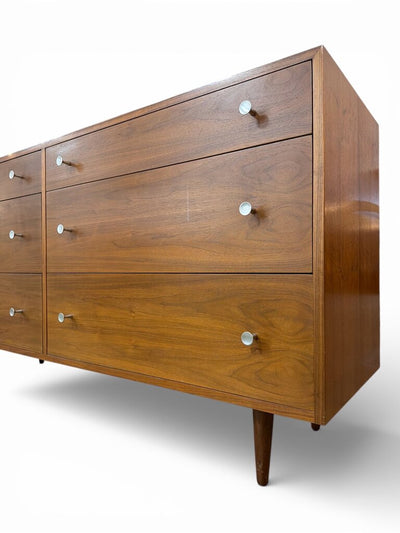 Milo Baughman Walnut Glenn of CA Mid Century Chest of Drawers