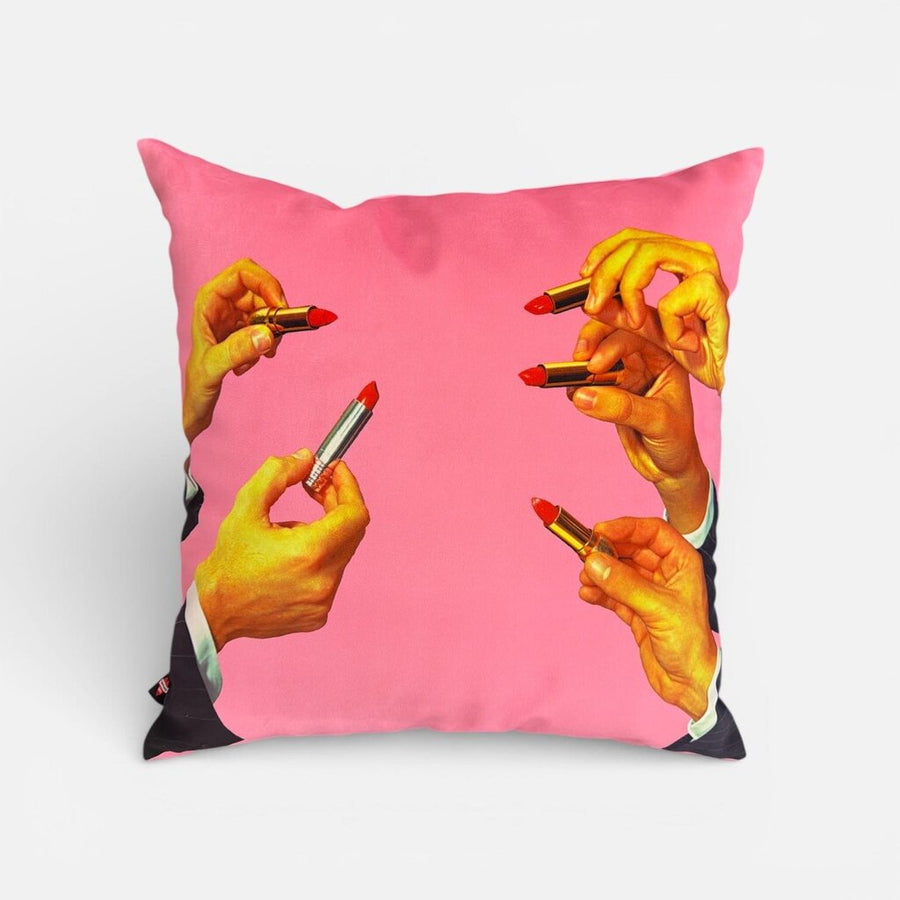Seletti Toiletpaper Pink Lipstick Pillow