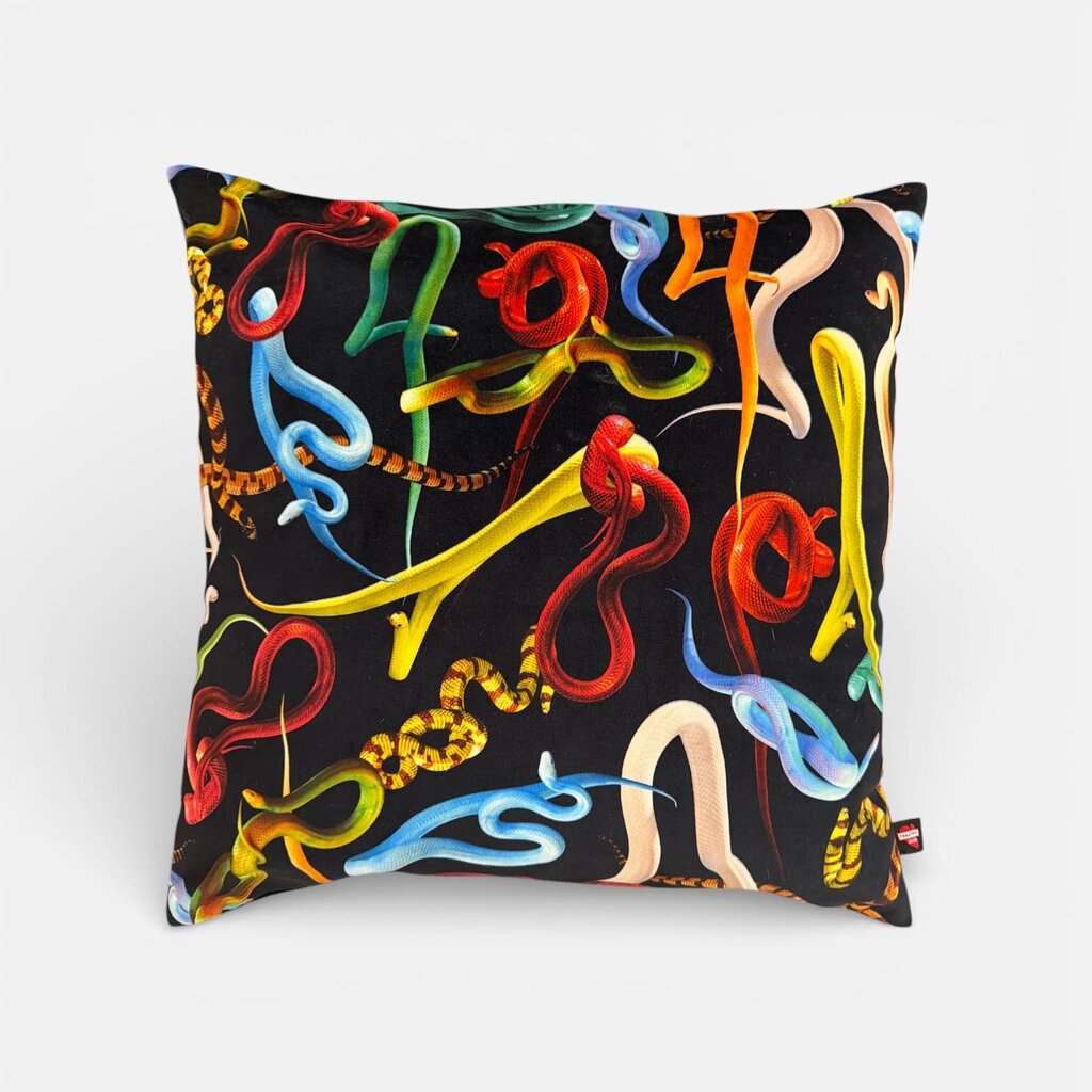 Seletti Toiletpaper Snakes Print Pillow