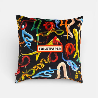 Seletti Toiletpaper Snakes Print Pillow