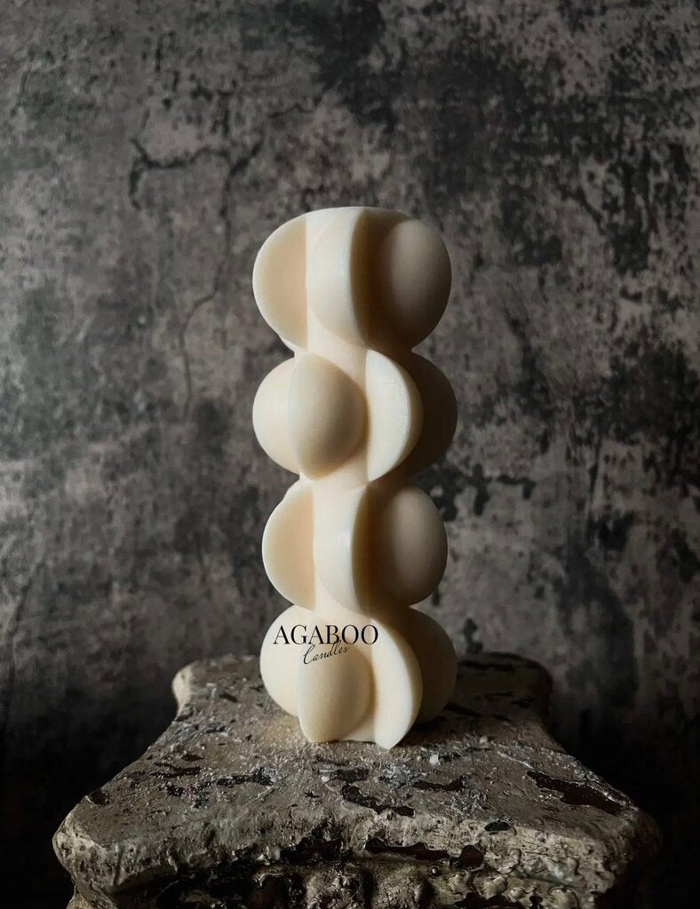 Unique Design Wavy Tall Pillar Candle