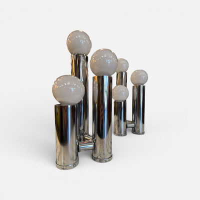 Mid Century 1970's Pair of Waterfall Table Lamps (Set of 2)