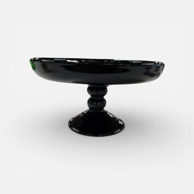 Modern Black Glass Cake Stand small