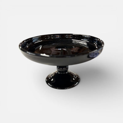 Modern Black Glass Cake Stand small