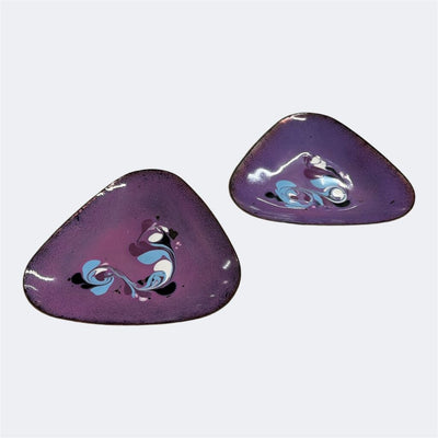 PAIR Mid Century Enamel Dishes/Catch-alls (Set of 2)