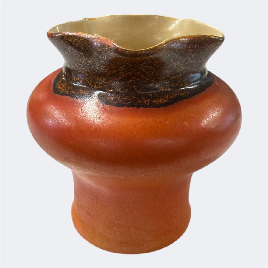 Rumrill Indian Group Orange and Bay Glaze Ceramic Vase