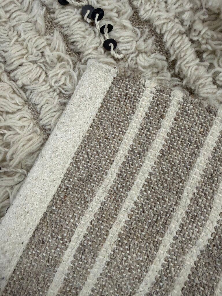 Vintage Moroccan Handwoven Sequins Rug