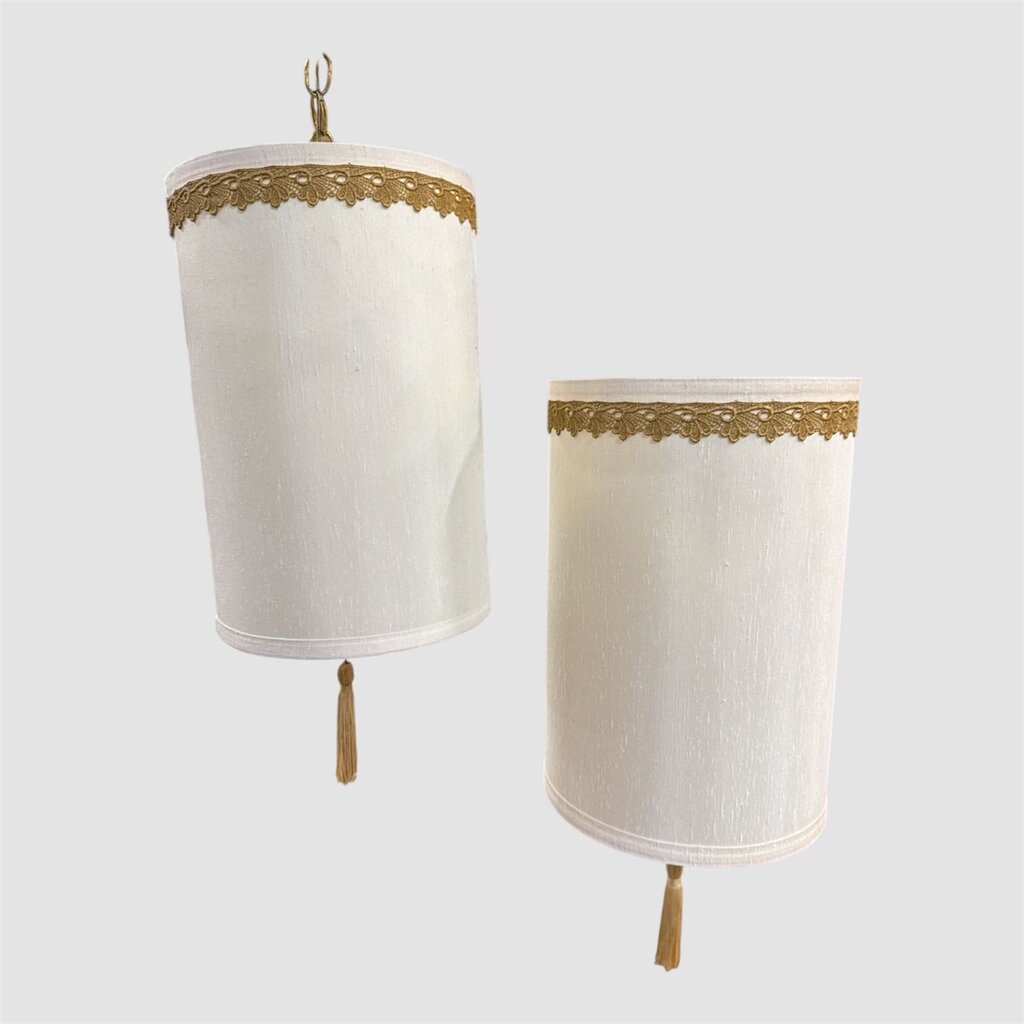 Vintage Pair of 1960's Swag Lamps