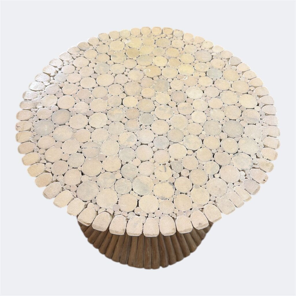 Hollywood Regency McGuire Wheat Side Table