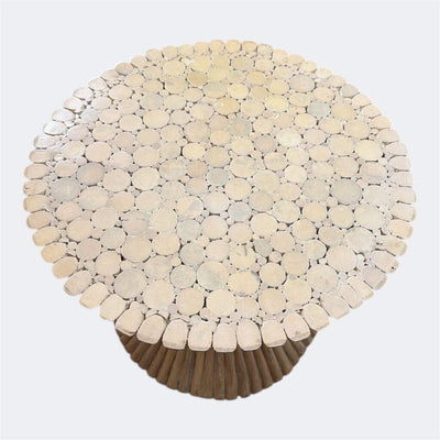 Hollywood Regency McGuire Wheat Side Table