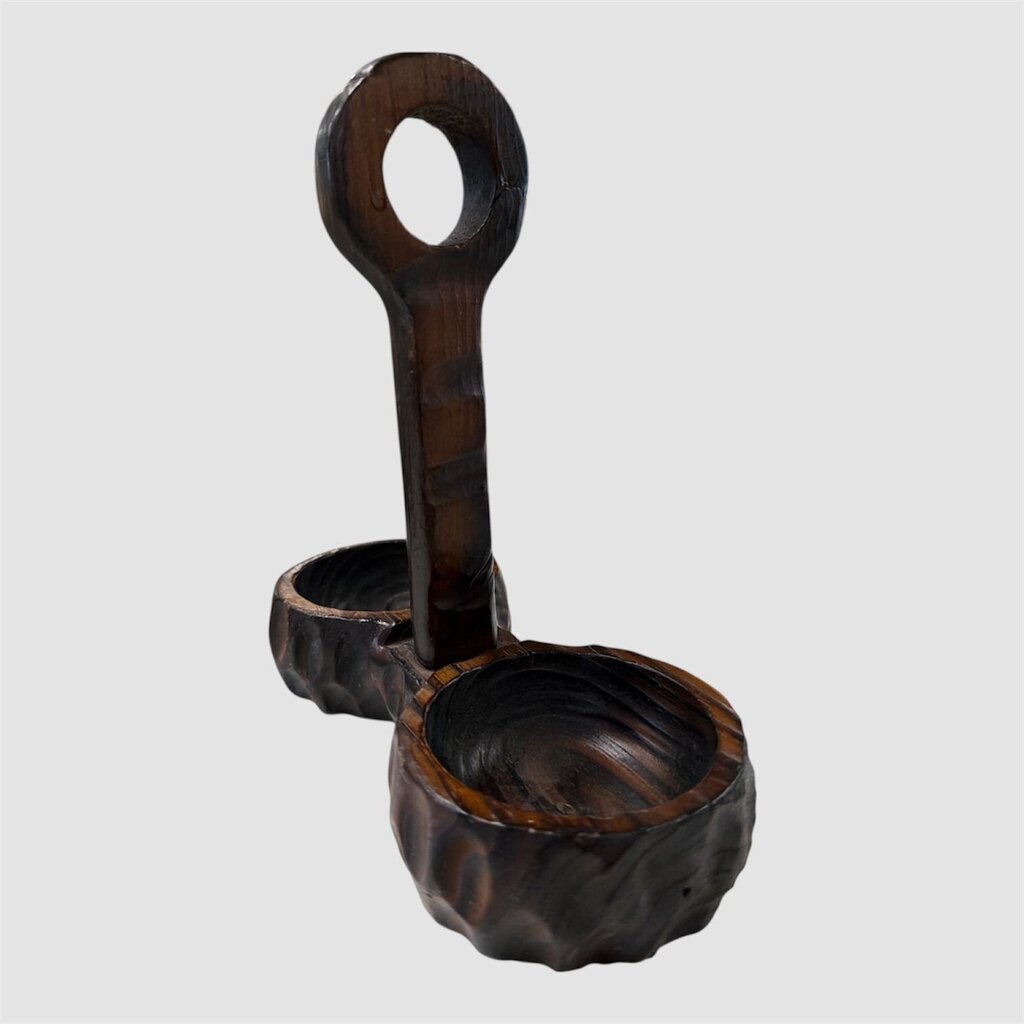 Vintage Spanish Carved Wood Candle Holder