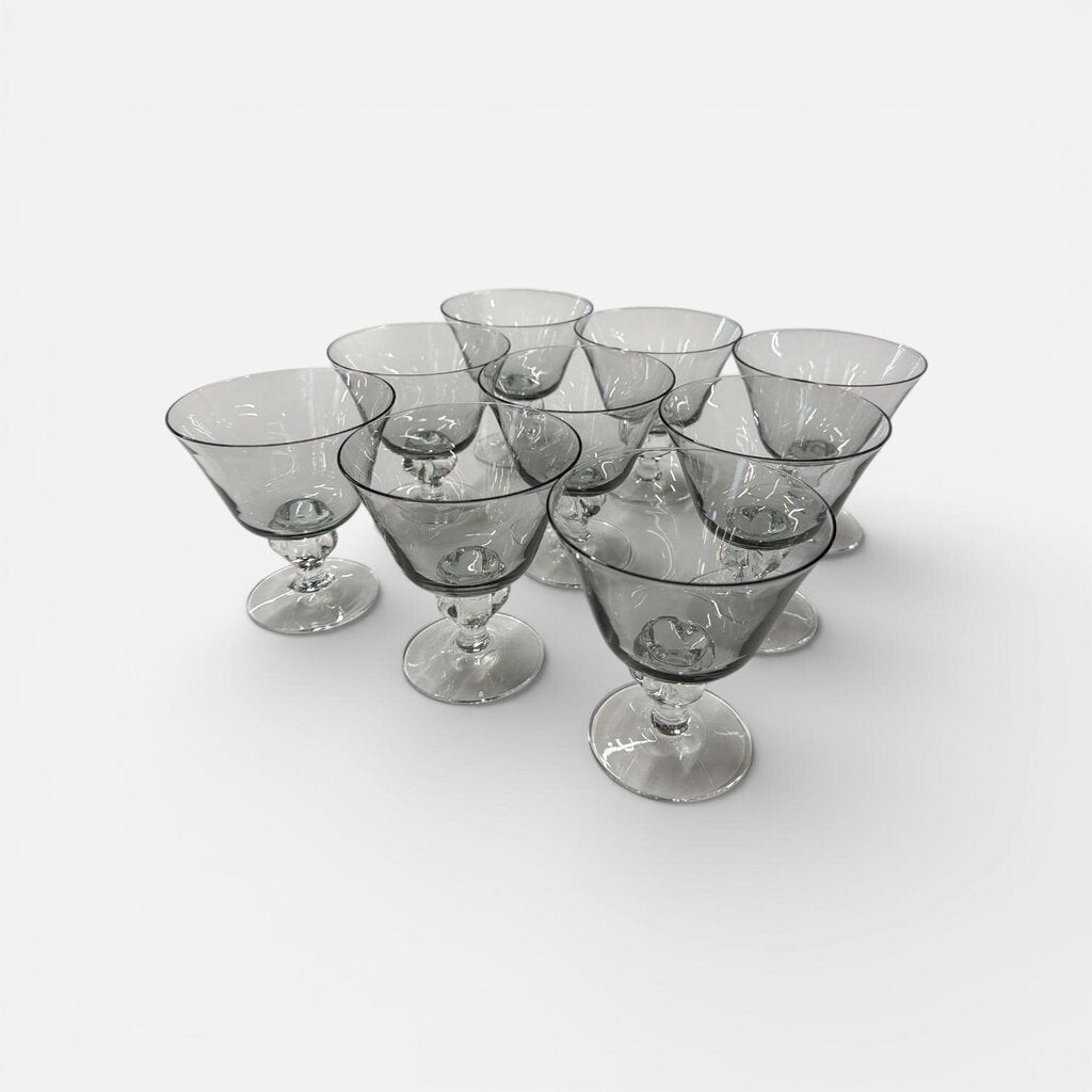 Swedish Gulli Crystal Goblets (set of 9)