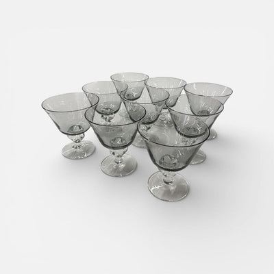 Swedish Gulli Crystal Goblets (set of 9)