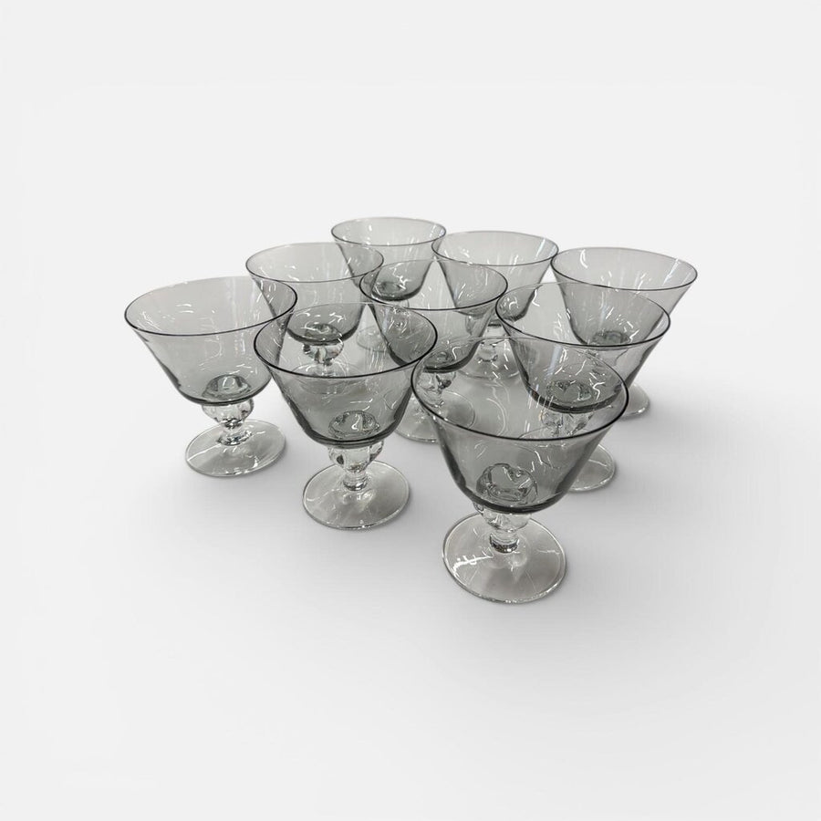 Swedish Gulli Crystal Goblets (set of 9)