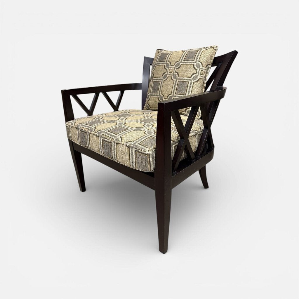 PAIR of Barbara Barry Baker X Back Lounge Chairs (Set of 2)