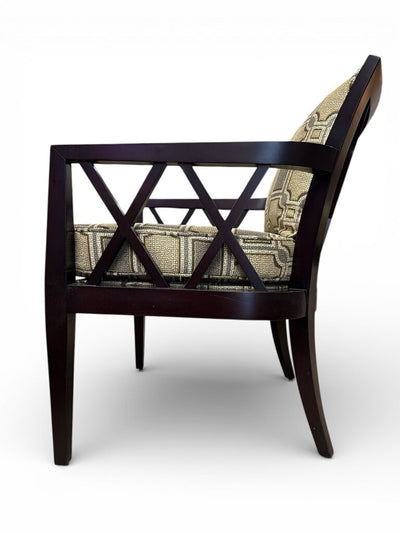 PAIR of Barbara Barry Baker X Back Lounge Chairs (Set of 2)