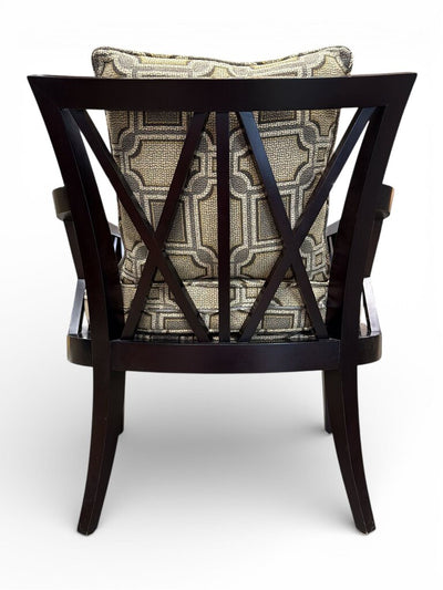 PAIR of Barbara Barry Baker X Back Lounge Chairs (Set of 2)