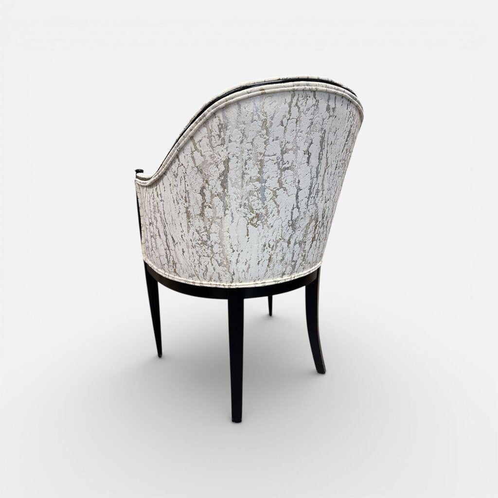 Splendid Deco High Style French Side Chair in Textured Fabric - Stunning