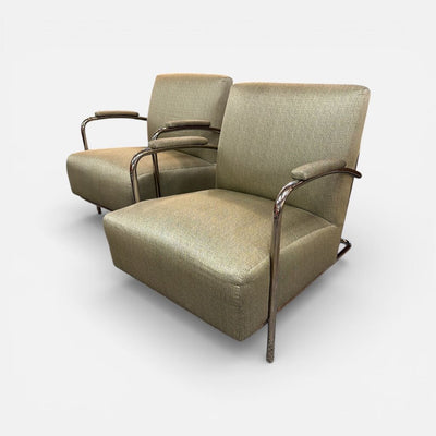 PAIR Louis Sognot Bauhaus Chrome Chairs (Set of 2)