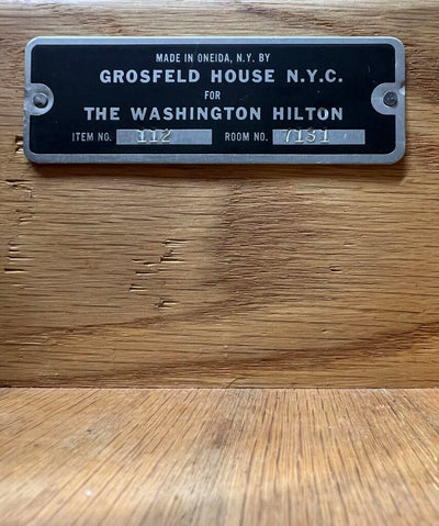 Pair of Walnut Laminate Nightstands by Grosfeld House NYC - Made for the Washington Hilton (Set of 2)