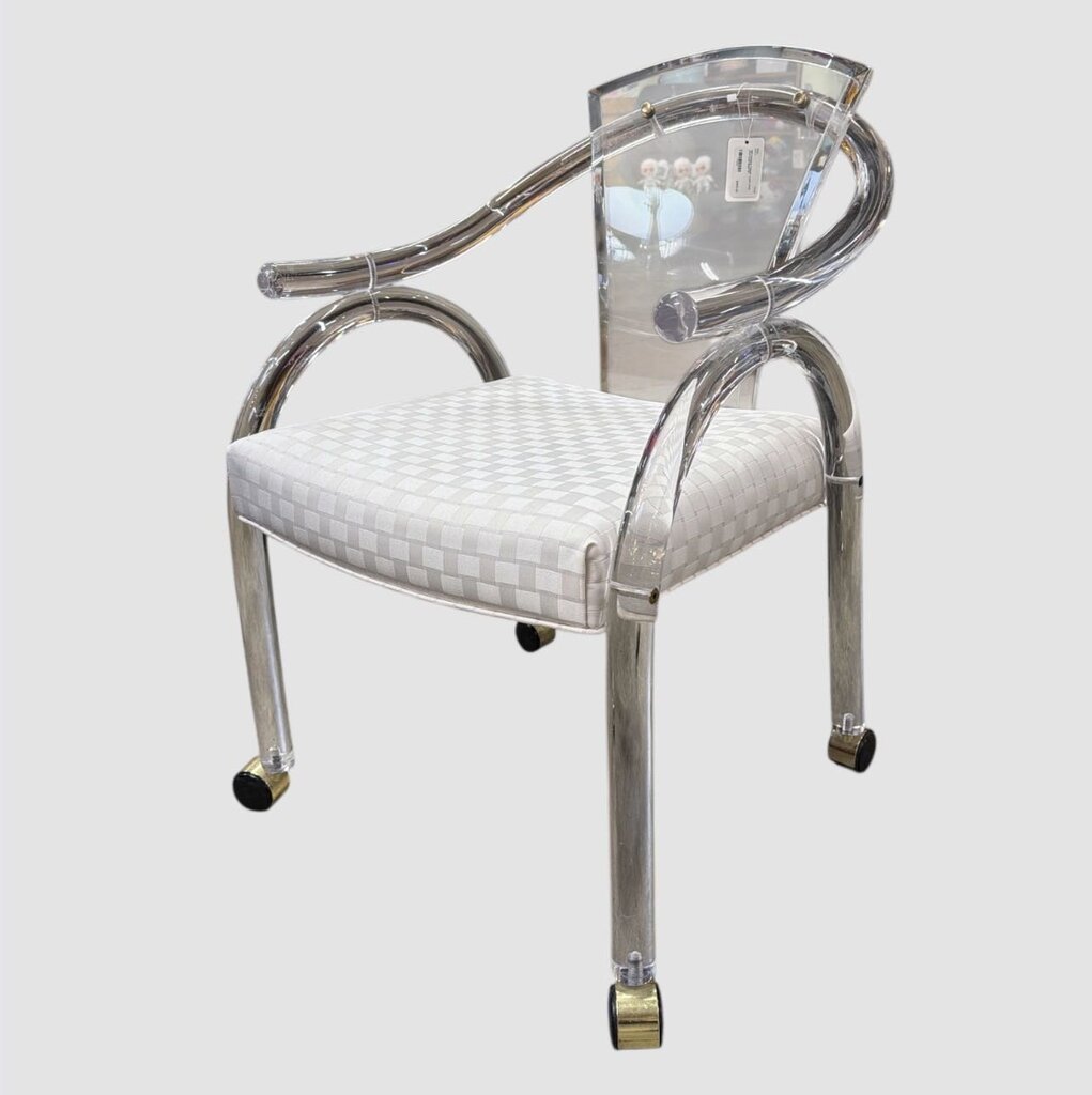 Mid Century Tubular Lucite Chair