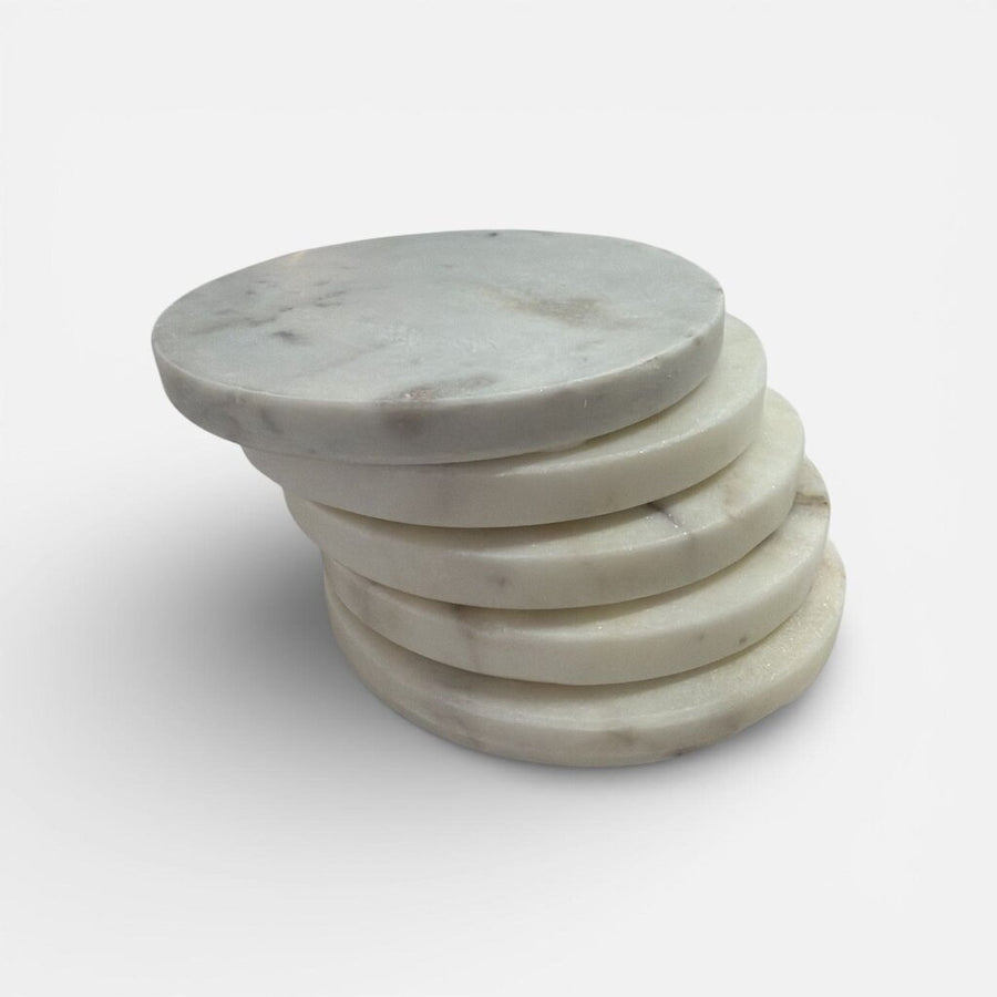 Polished Marble Coaster Set of 5