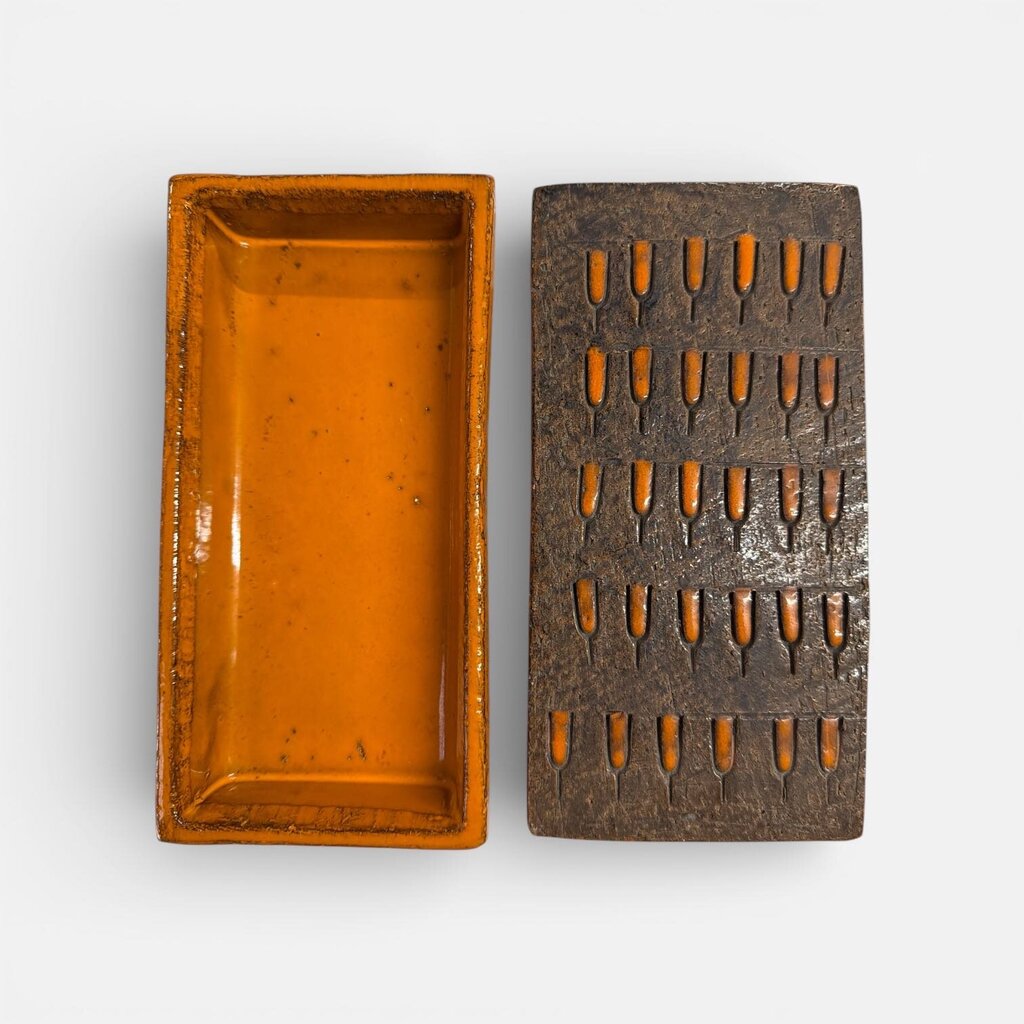 Bitossi Aldo Londi Orange Trinket Box