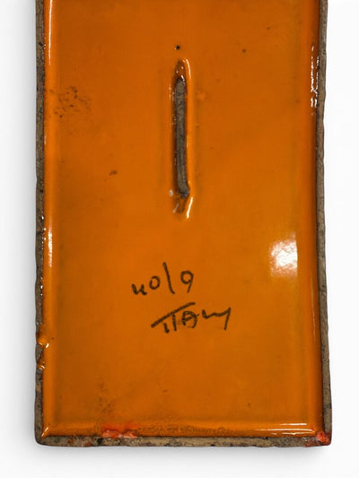 Bitossi Aldo Londi Orange Trinket Box