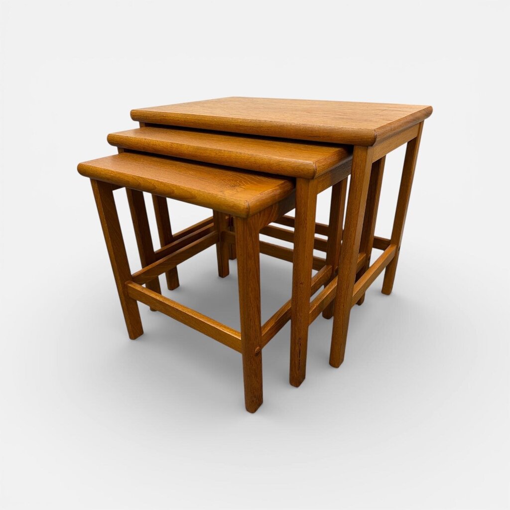 Danish Modern Teak Mid Century Nesting Tables (Set of 3)