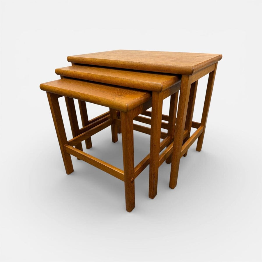 Danish Modern Teak Mid Century Nesting Tables (Set of 3)